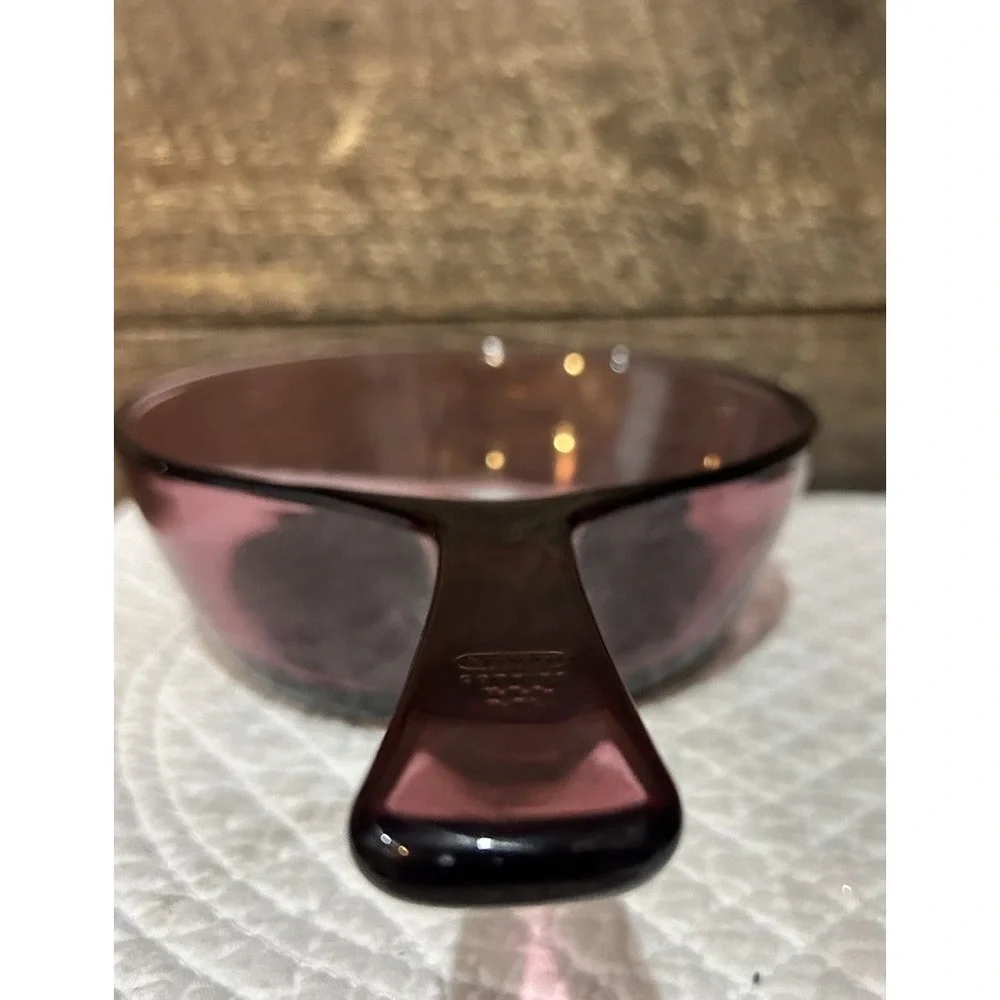 Vtg Corning Ware Visions Cranberry Glass‎ 0.5 L Sauce Pan W/Teflon Coating USA